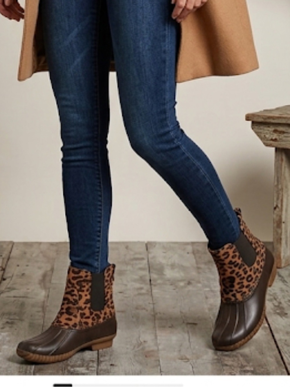 Henry Ferrera Brown Leopard Print Rain Winter Boots Sz 10
